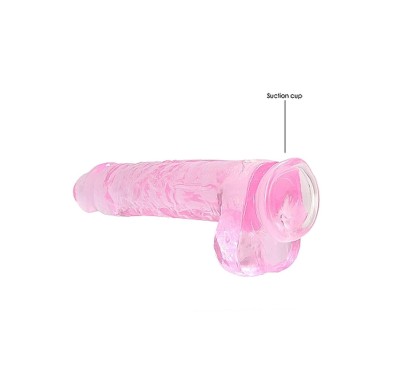 9" / 23 cm Realistic Dildo With Balls - Pink